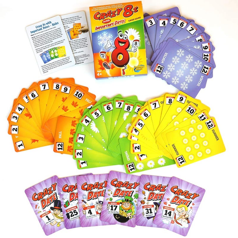 Continuum Games Crazy 8s with Important Dates Card Game - Kids Age 4 and Up - Image 2